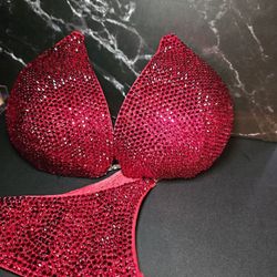 Red bikini (NEW)– adjustable bottom & top with cups 