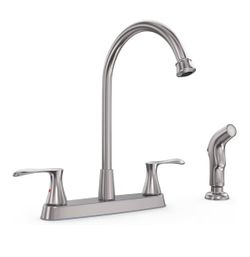 GOWIN Brushed Nickel Kitchen Faucet with Side Sprayer – New in Box  Upgrade your kitchen with this stylish and durable brushed nickel faucet. Features