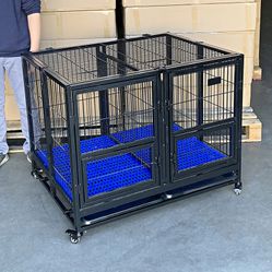 (New in Box) $190 Folding Double-Door Heavy Duty Dog Cage Kennel 41x31x34 inches