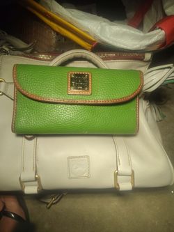 Dooney & Bourke Green Leather Wallet and Purse