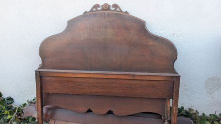 Antique headboard full size ok shape vintage great for restoration or paint project bed head board