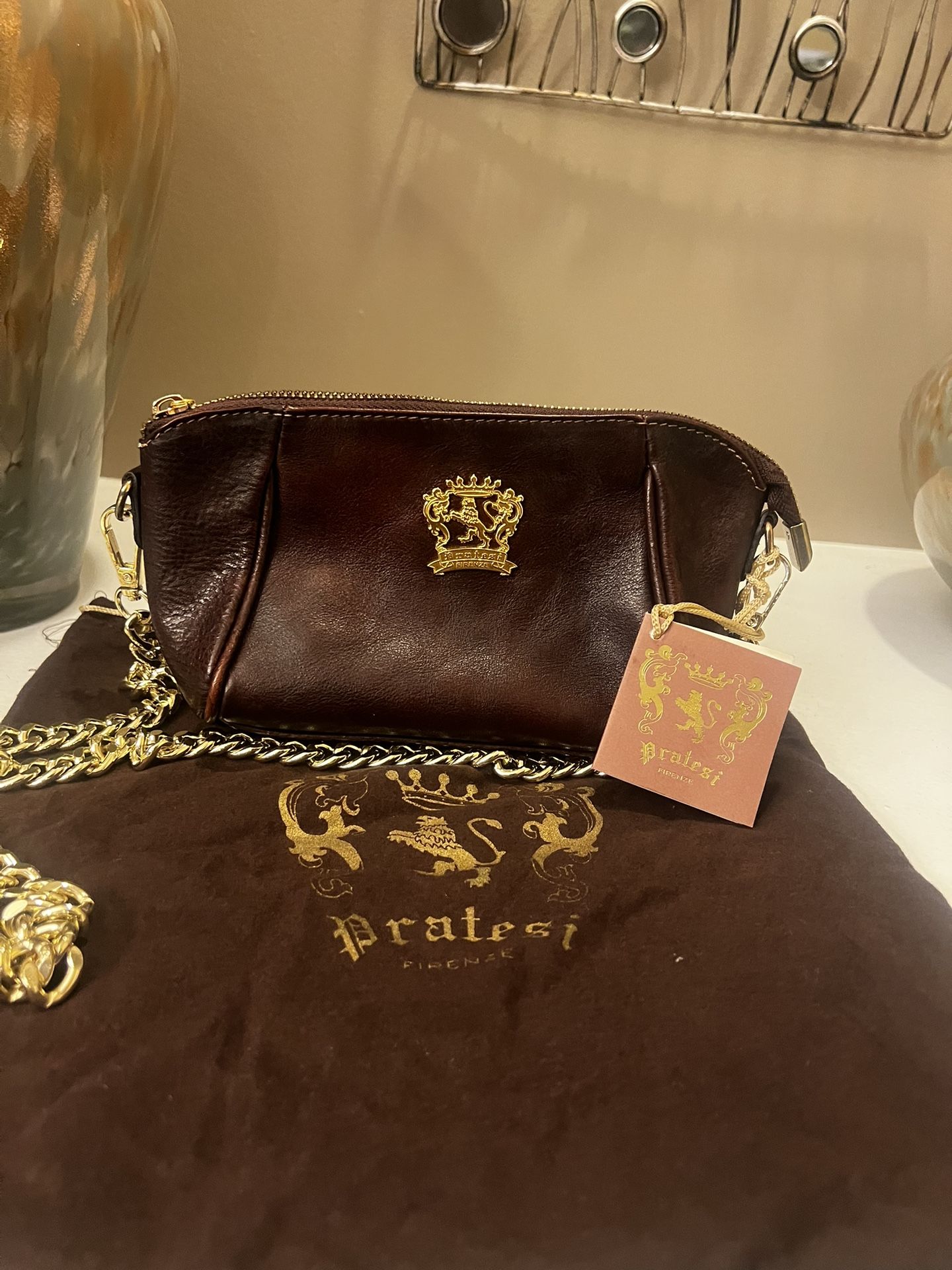 Pratesi Firenze Italy Mini Crossbody Bag