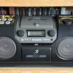 JVC Boombox RV-DP100 Kaboom Boombox CD, Aux *See Description*
