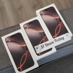 Apple iPhone 16 Pro Brand New Unlocked  - $1 DOWN TODAY, NO CREDIT NEEDED