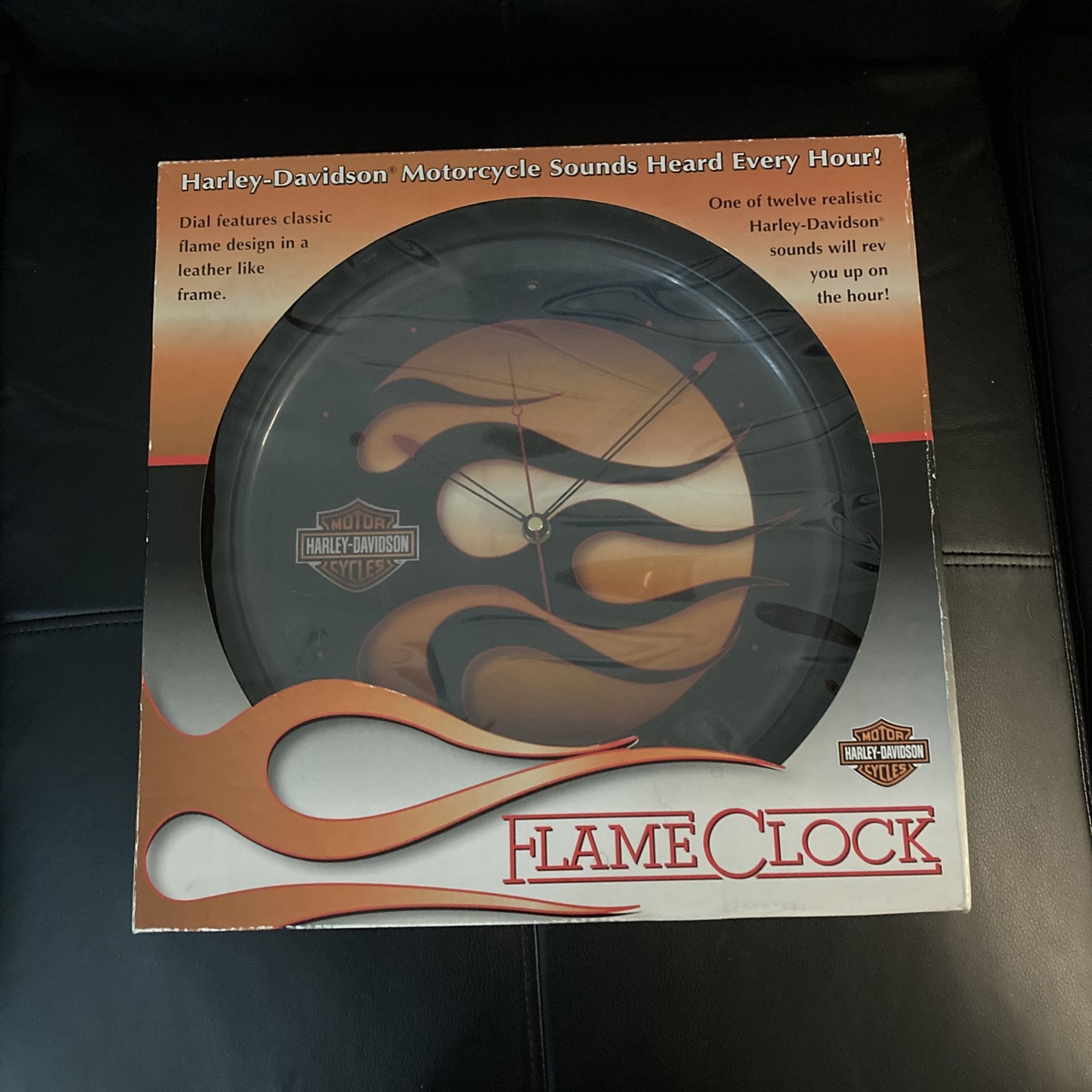 Harley Davidson Flame Clock