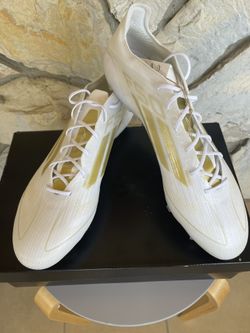 NEW Adidas F50 Elite FG - White/Gold Size 12 