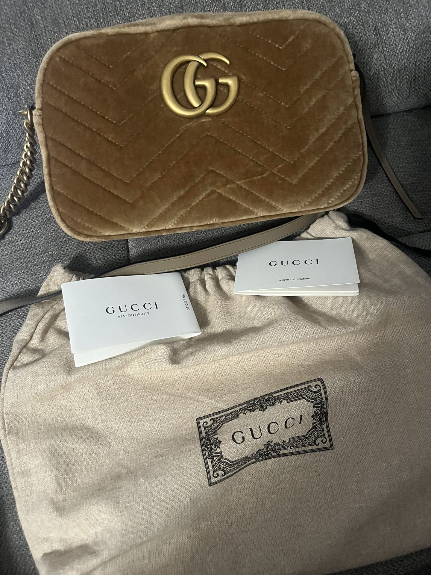 Gucci Velvet Marmont Camera Bag
