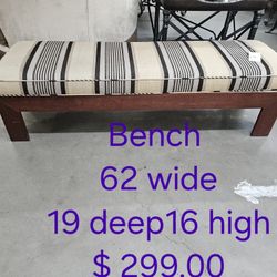 Bench Fabric & Wood We are located at 2811 East Bell road. Another Time Around Furniture.
