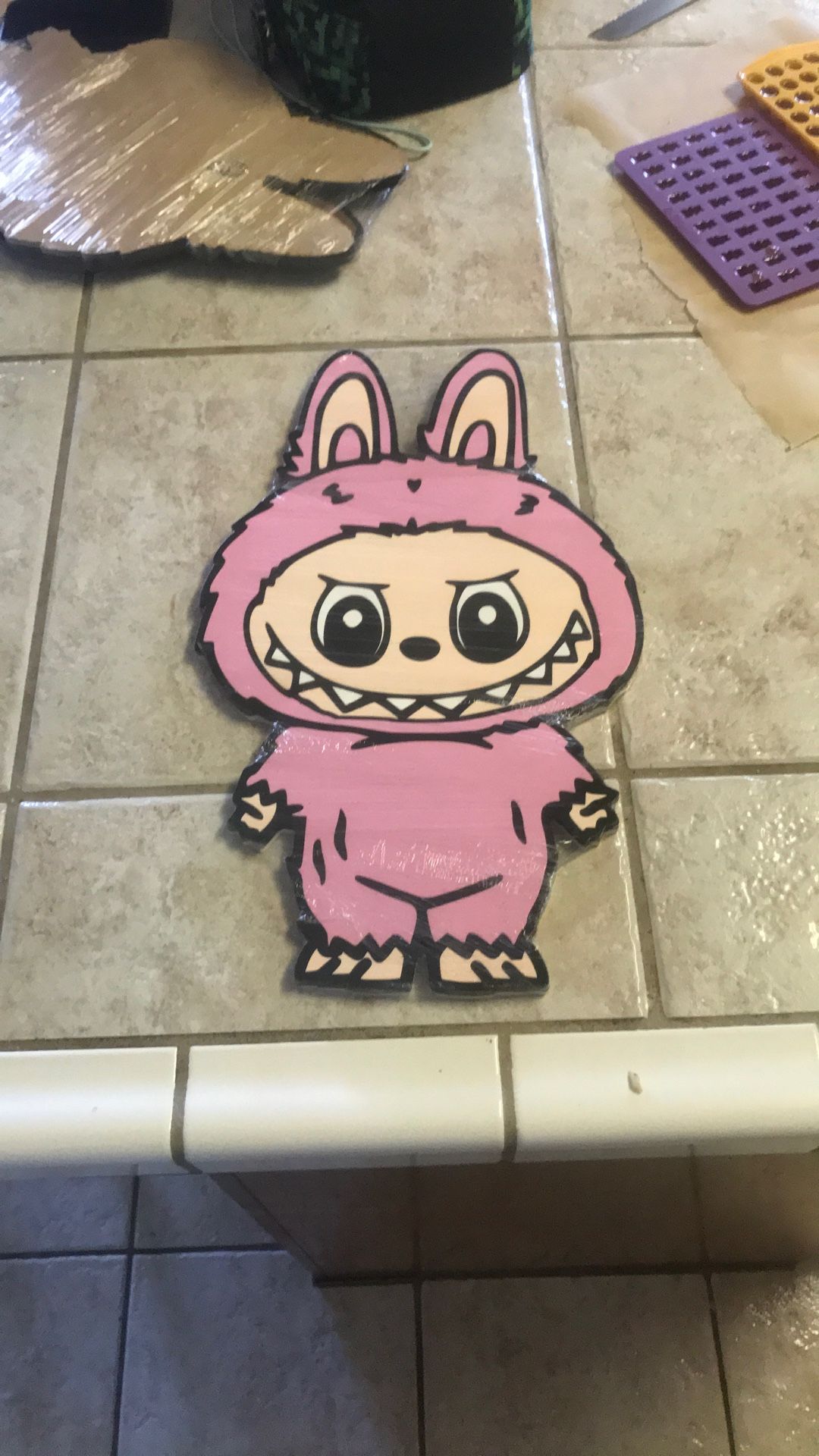 Custom Wood Labubu Sign