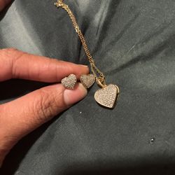 10k Necklace Real Diamonds 10k Earrings 
