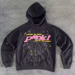 * Sp5der Hoodie Black/Pink - Size M*