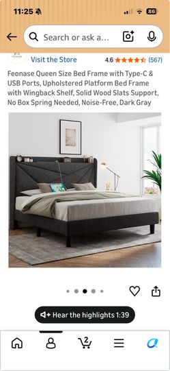 Queen size bed frame mattress and box spring