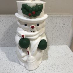 Snowman Candle Holder 