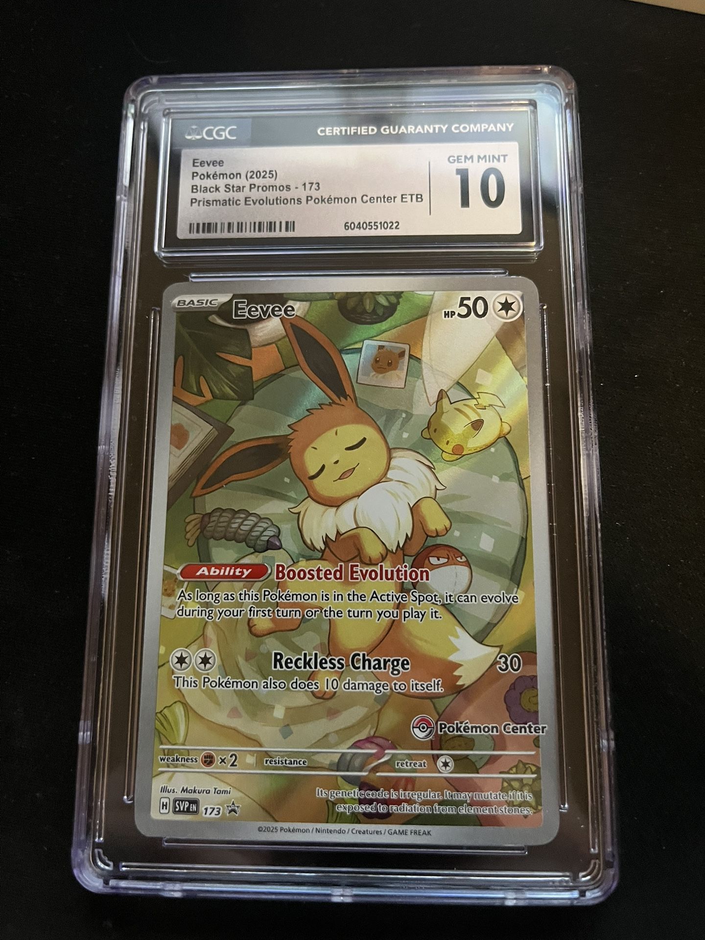 CGC 10 Pokemon Center Stamped Eevee