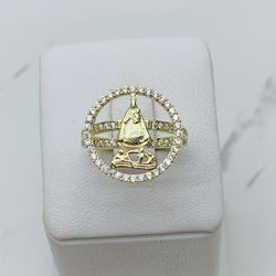 10k gold ring Our Lady of Charity - Virgen de la Caridad del Cobre En Oro Auténtico  ❤️ ❤️ Size 8