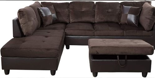 Sectional and ottoman