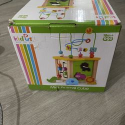 Toy Wooden. Animal Cube  