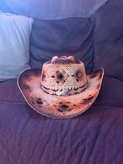 Vintage Distressed Straw Cowboy Hat