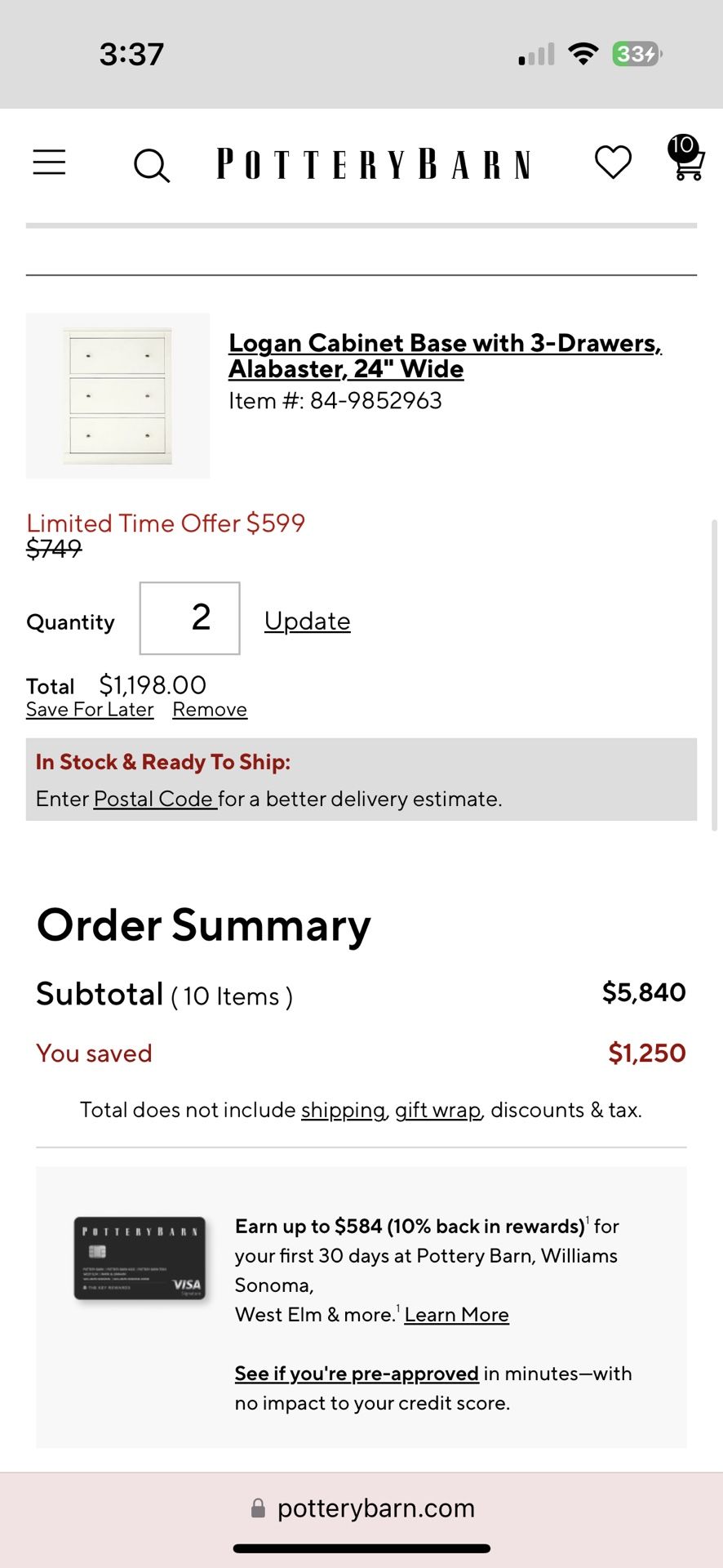 POTTERY BARN Logan Modular Bookshelf Collection Contract Grade for Sale