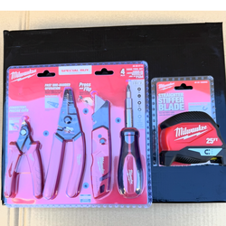 Milwaukee Electrician's Hand Tool Kit (4-Piece) and 25 ft. Magnetic Tape Measure