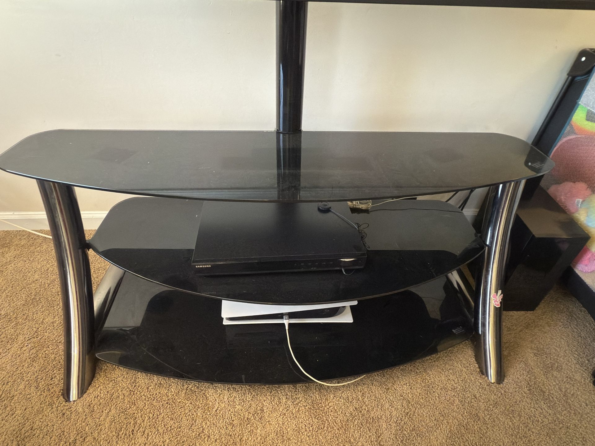 Glass Swivel TV Stand