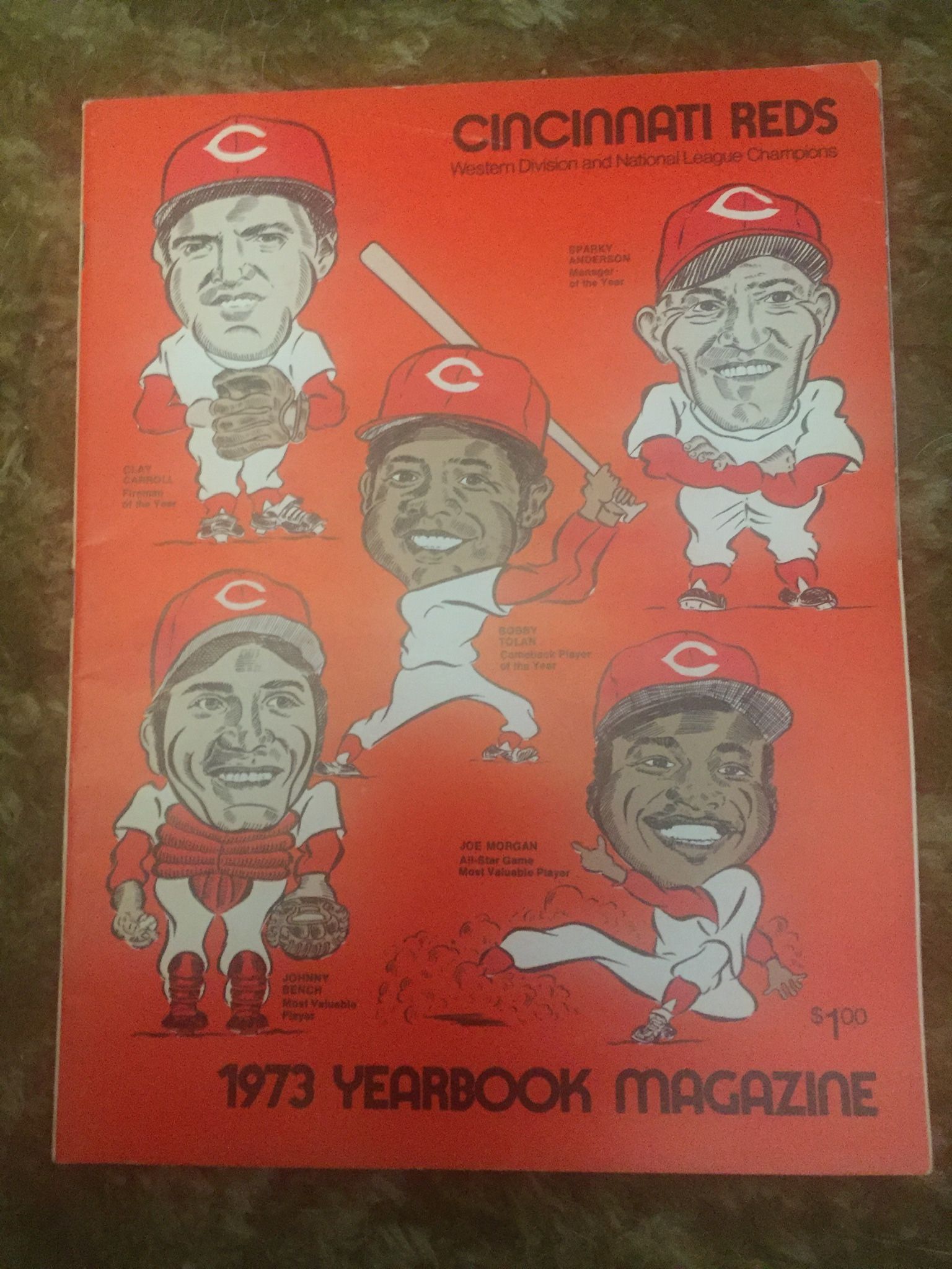 1973 Cincinnati Reds Yearbook 