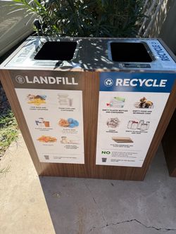 Dual-Stream Landfill and Recycle Waste Station