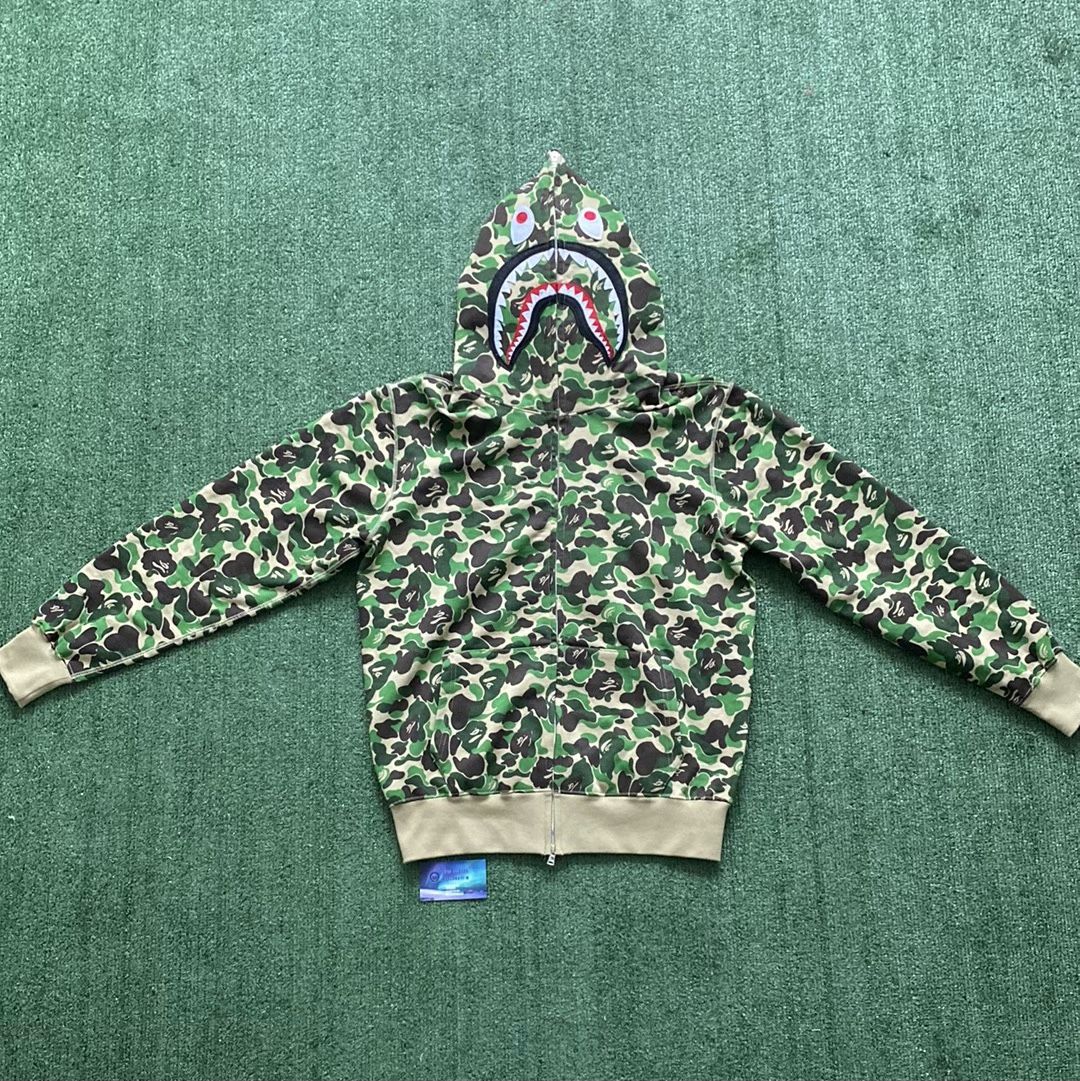 Bape ABC CAMO Shark Full Zip Up Hoodie