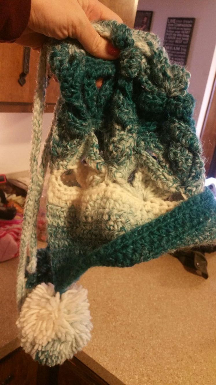 Hand made ponytail or bun beanie