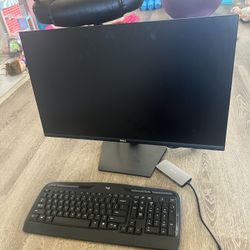 Monitor, keyboard, adapter