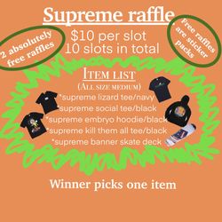 Supreme raffle ‼️‼️‼️