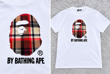 A Bathing Ape BAPE Plaid Ape Head T-Shirt