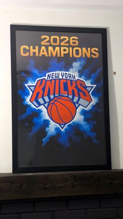Limited Edition 24x36 New York Knicks Championship Framed Wall Art