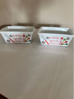 Royal Norfolk Ceramic Loaf Pan Set of 2 Baking Spirits Bright Oven Safe