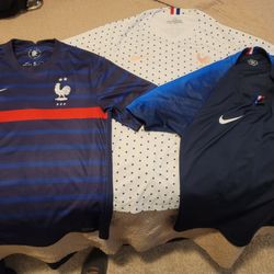Mens NIKE France Soccer Jersey Football Shirts Sz Med RARE