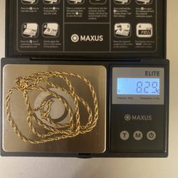 14k Gold Rope Chain Necklace 