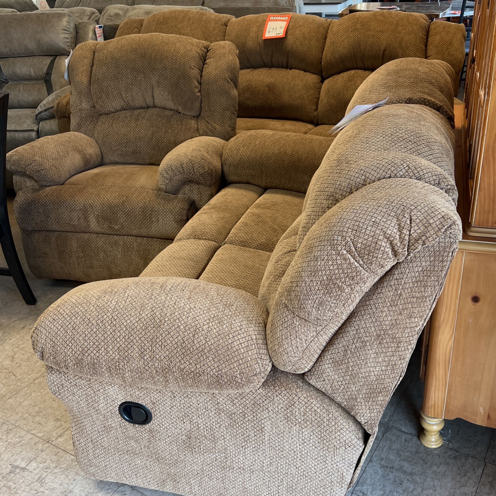 Brand new recliner couch for 699 recliner loveseat for 699 recliner chair for 399 it rocks to brand new cash only