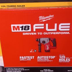 MILWAUKEE 
M18 FUEL 18V Lithium-Ion Brushless Cordless 1 in. SDS-Plus Rotary Hammer (Tool-Only)
