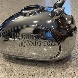 Rare Vintage 2006 Original Harley Davidson Chrome Metal Gas Tank Piggy Bank 