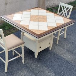 Lattitude Tree Furniture Tile Top Dining Table Hi-Top w/ 2 Chairs