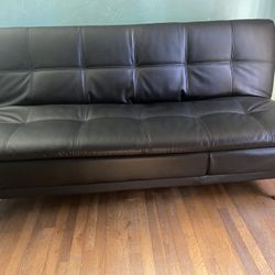 Faux Leather Couch/Bed 4-in-1 Convertible