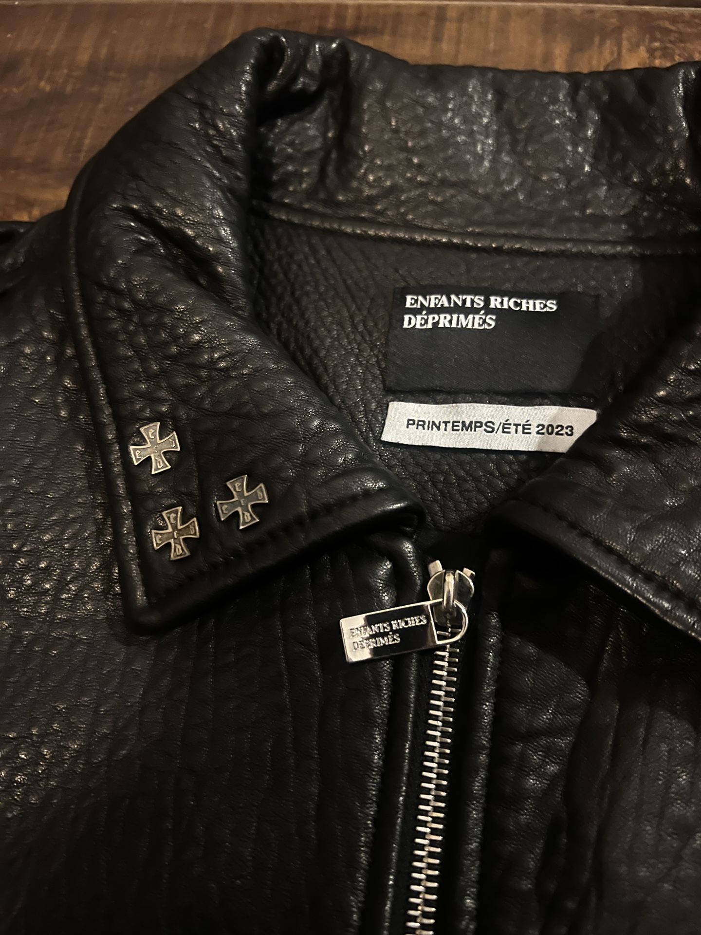 ENFANTS RICHES DÉPRIMÉS western studded leather Jacket  