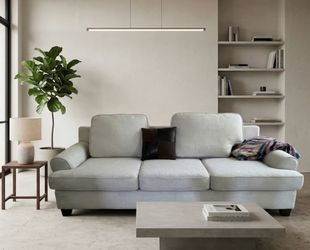 7 Ft 3 Person Gray Sofa / Couch