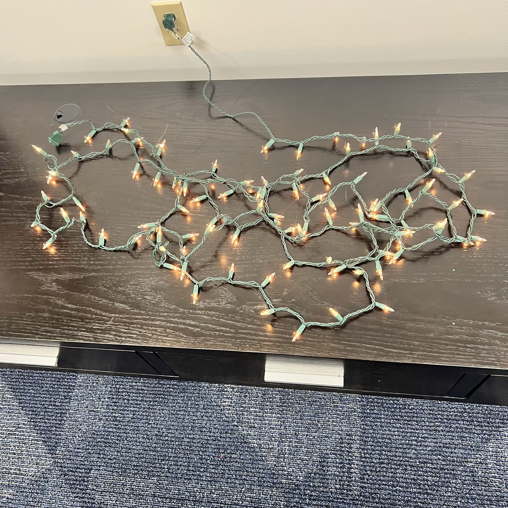 18ft White Christmas String Lights – Warm White Glow