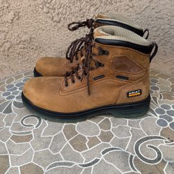 WORK BOOTS ARIAT COMPOSITE TOE WATERPROOF SIZE 10 MENS 