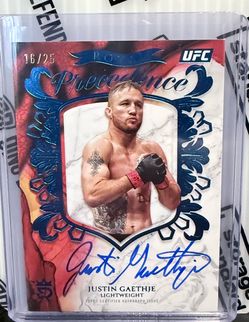 2025 Topps Royalty Justin Gaethje Royal Precedence On Card Auto /25