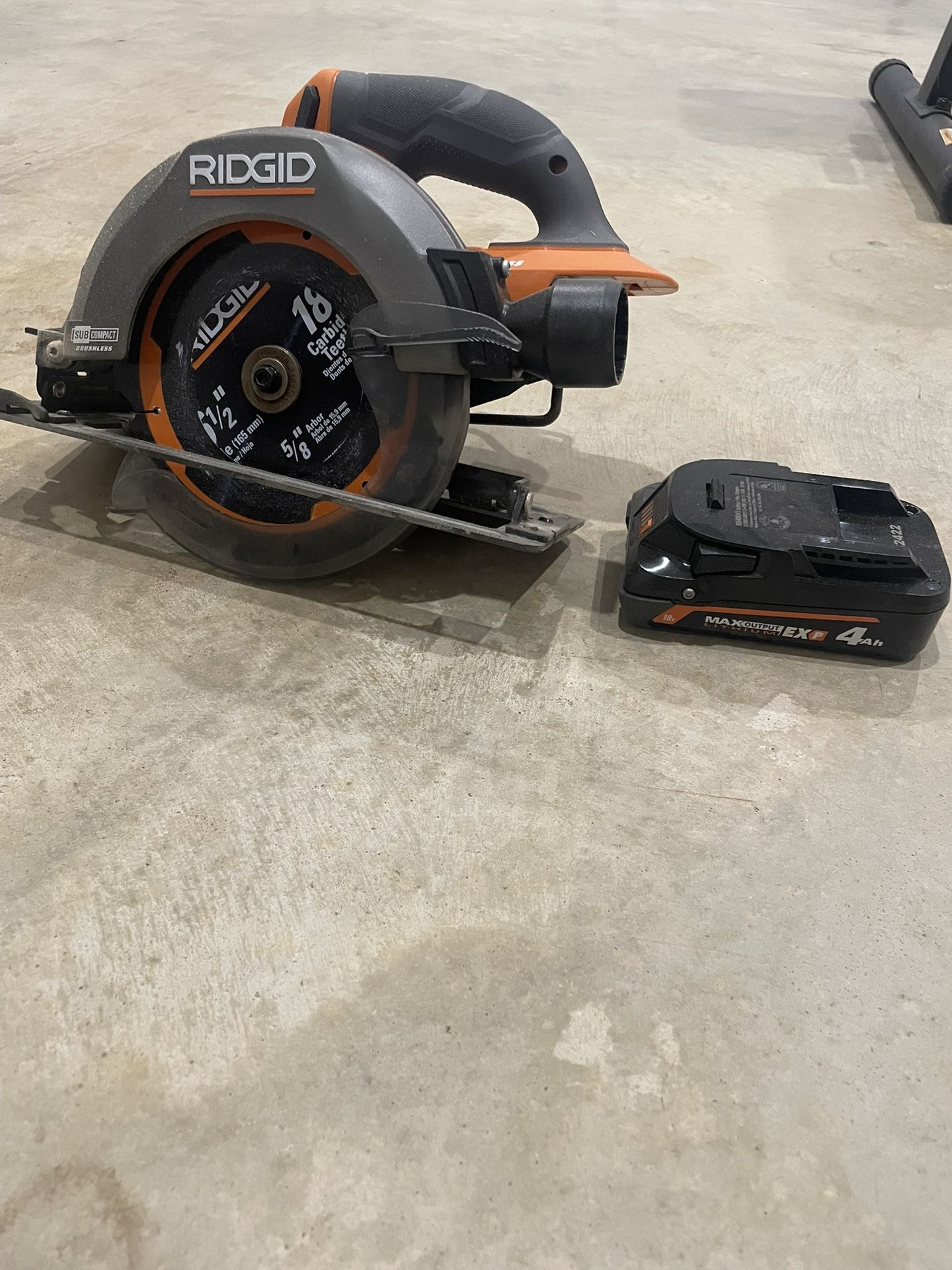 Rigid Circular Saw W/ Battery No Charger