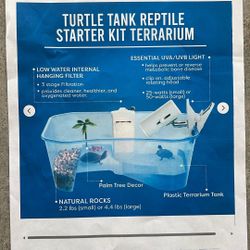 Turtle Tank Reptile Starter Kit Terrarium