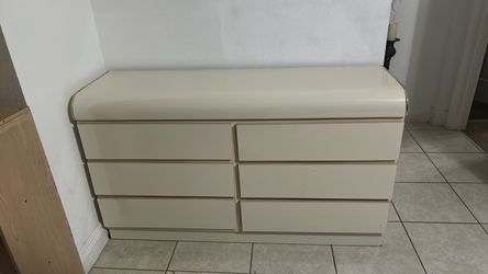 Cream 6-Drawer Double Dresser