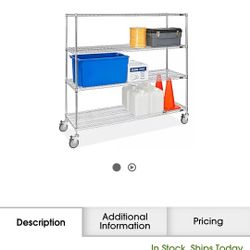 Uline Chrome Mobile Shelf